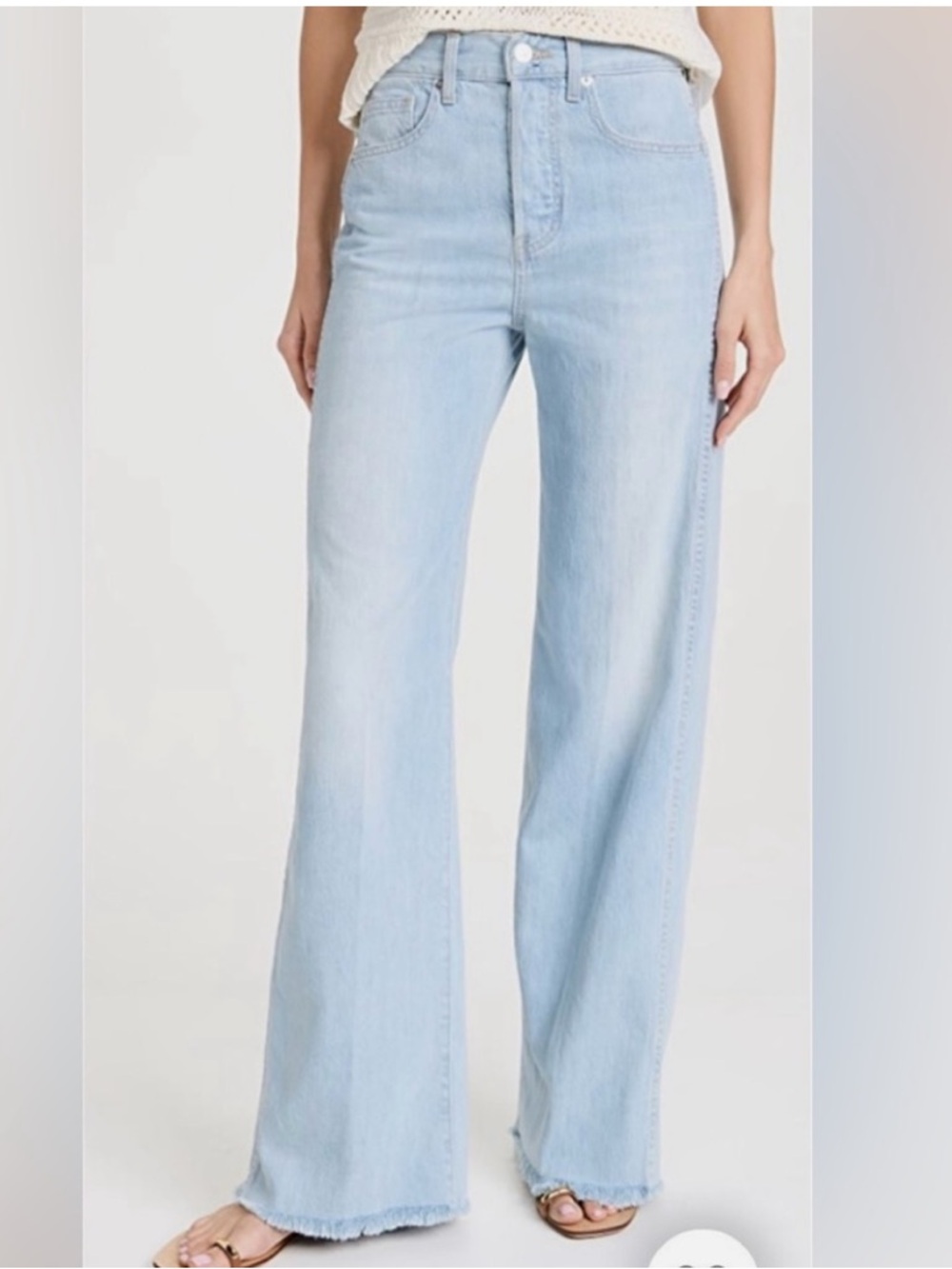 Veronica Beard Taylor Relaxed Wide Leg High Rise Jeans